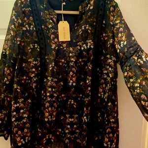 Blu pepper bo ho shirt